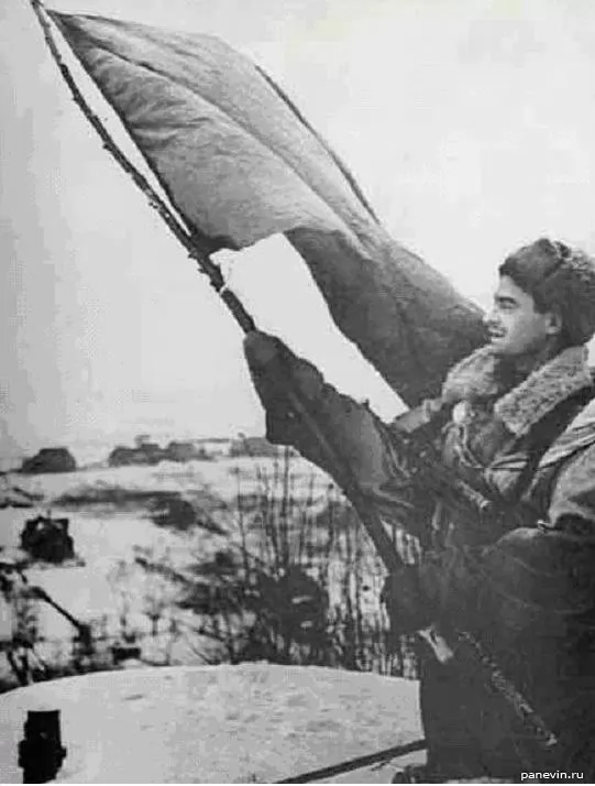 Красное знамя над Красным Селом. Воронья гора, январь 1944 года