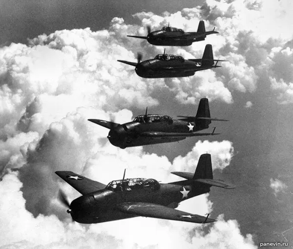 Американские торпедоносцы-бомбардировщики Grumman TBF Avenger