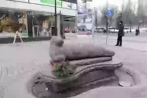 Monument to the Saimaa seal in Lappeenranta