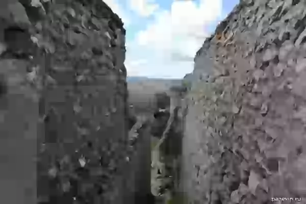 Pass between walls