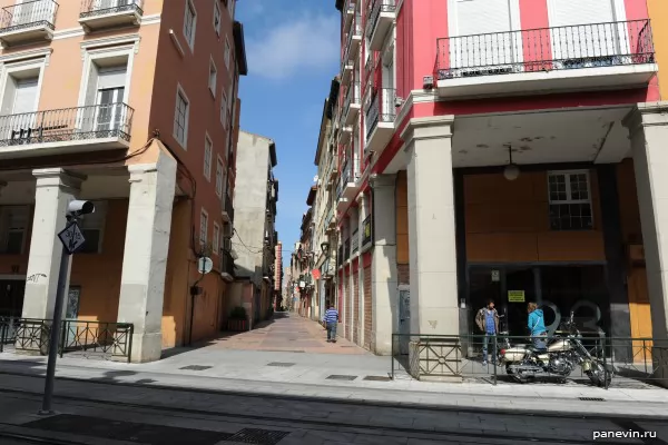  One of small streets of Zaragoza near to market Lanuza