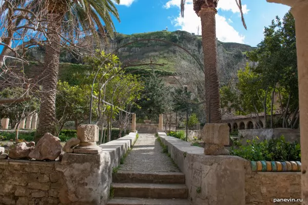 Internal court yard of a monastery of Jesus Christ in Corleone