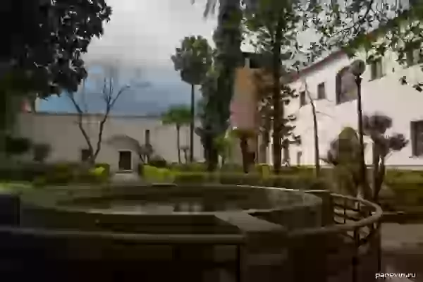 Fountain behind a monastery