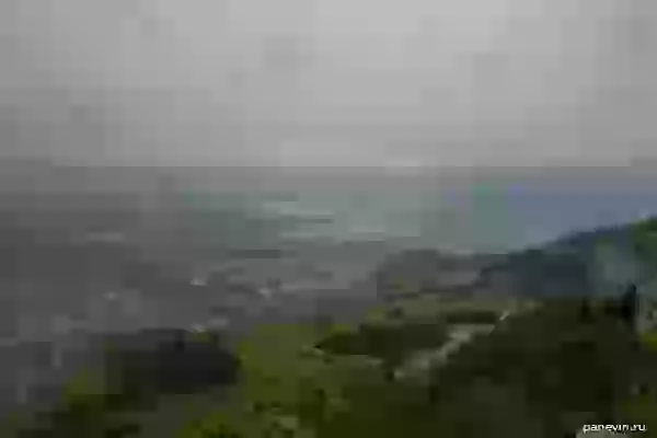 View of Trapani and coast of Mediterranean sea from Eriche