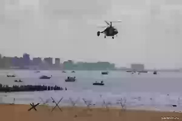 Marines landing, Navy helicopter Kamov 226