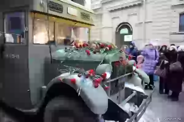  Truck with loudspeakers on a roof