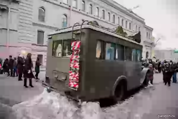  Truck with loudspeakers on a roof