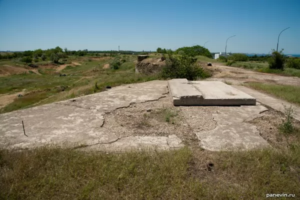 Concrete roof of artillery cellars