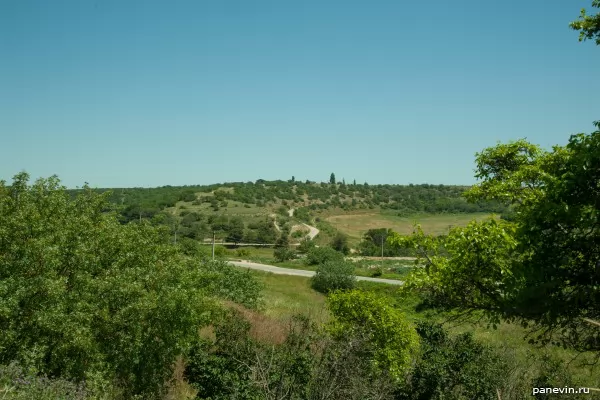 View from batteries on the road Sevastopol Simferopol