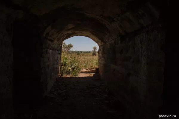 Entrance in cellars of ammunition, a view from within