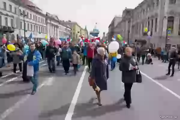 Procession on Nevsky prospect