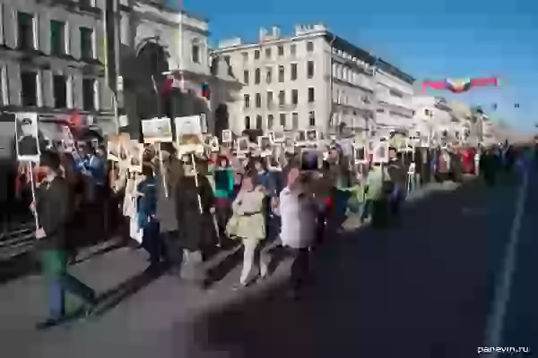 Procession of the «Immortal regiment» on the Nevsky prospectus