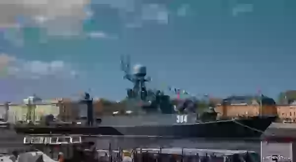 «Urengoy» on parade of the ships