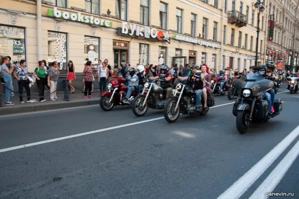 Bikers on Nevsky prospect