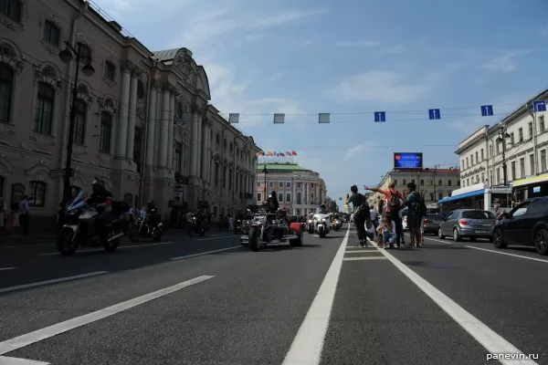 Bikers on Nevsky prospect