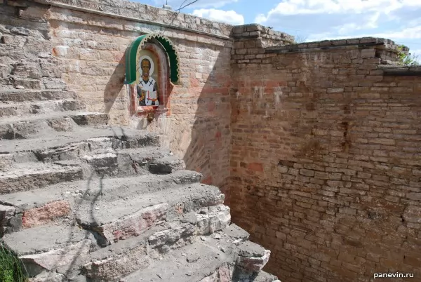 Sacred Nikolay's Icon on a fortification