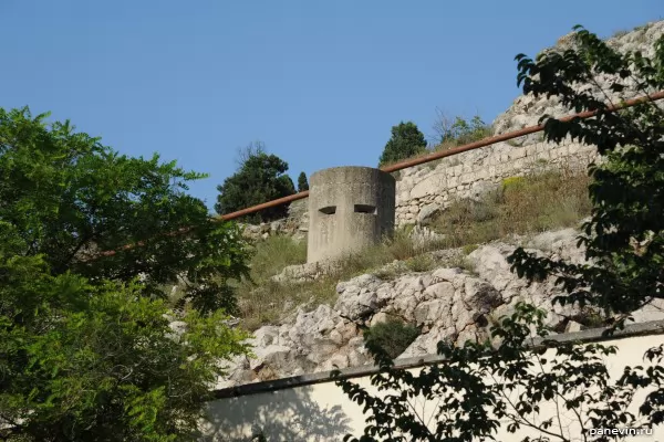 Pillbox on a slope