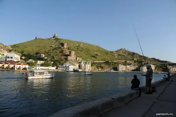 ay, fishermen and view to fortress