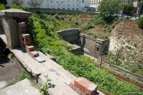 Железнодорожные пути, тоннель в скале