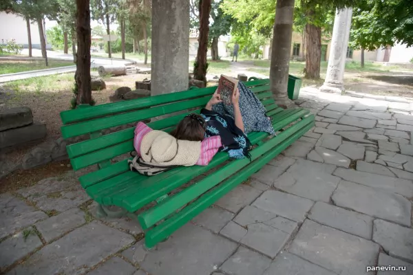 Girl on a bench