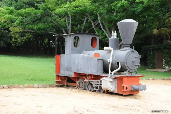 Small train on a children's playground