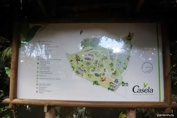 Map of a zoo Casela