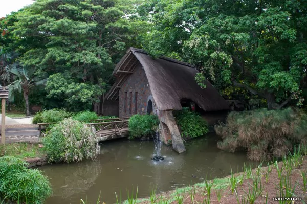 Small house with a straw roof