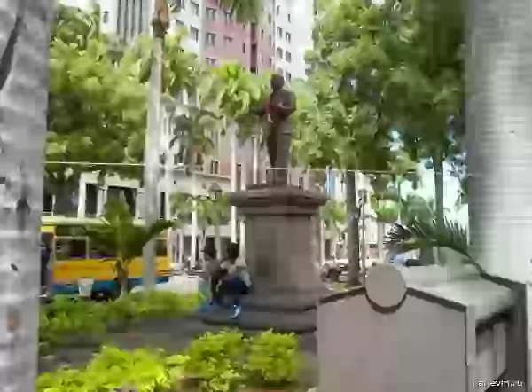 Monument to first president of republic Mauritius