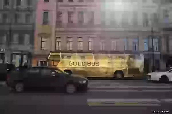 Gold bus