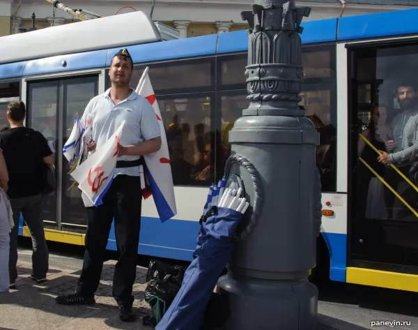 Seller of flags