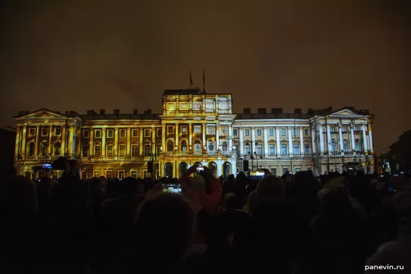 Mariinsky palace decked in the mellow autumn