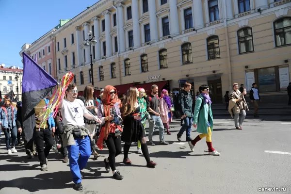 Шествие в сторону Исаакиевской площади