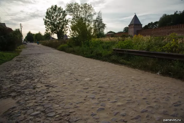 Cobblestone road