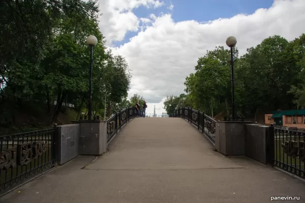 Bridge through a pond