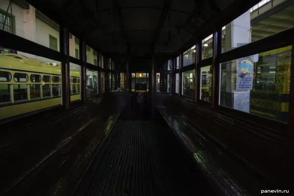 Salon of the motorman of a tram of a series of M