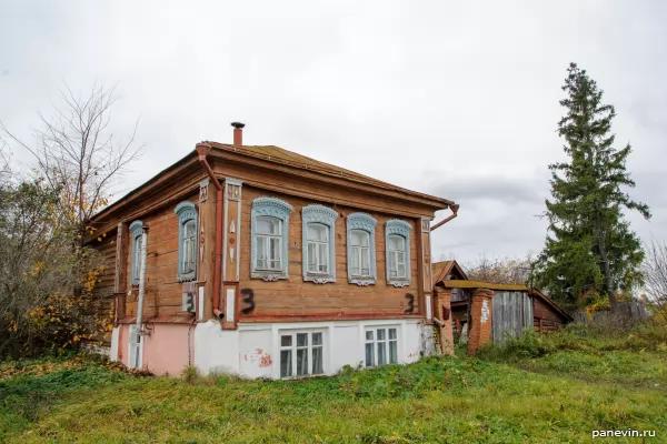 Brick-wooden house