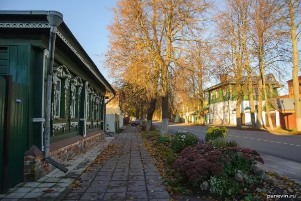 Wooden houses on Vasilyevskaya Street