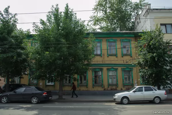 Old wooden house with carvings