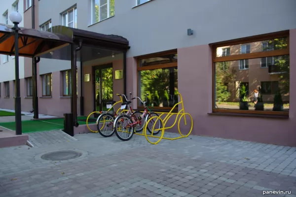 Pleasant bicycle parking
