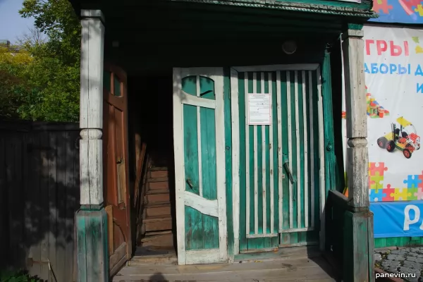 Doors of a wooden house