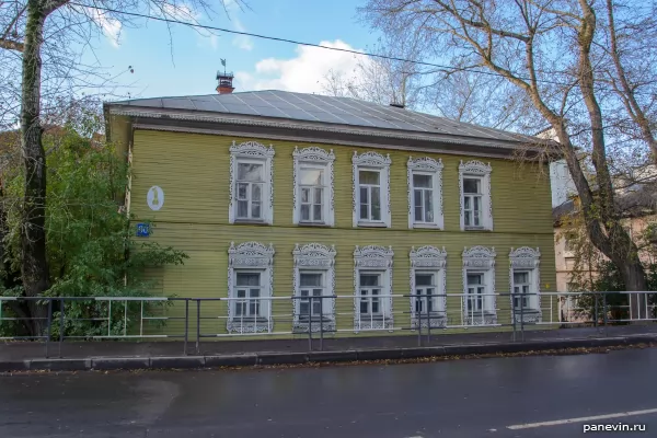 Carved wooden house