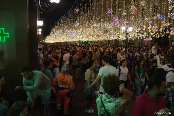 Nikolskaya Street celebrates the completion of the 2018 World Cup