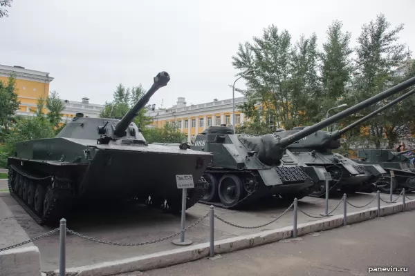 Museum tanks in the open air