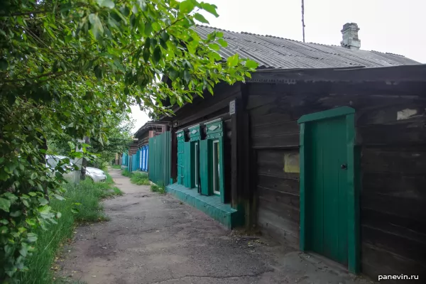 Wooden houses on Decembrists street