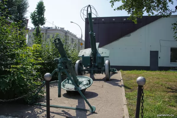 Exhibition of military equipment near the Irkutsk House of Officers