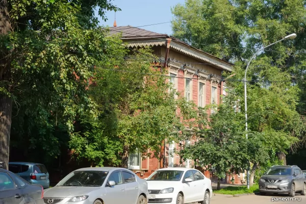 Carved wooden house