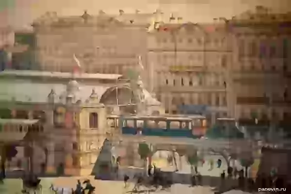 Эскиз к проекту надземного метрополитена в Петербурге