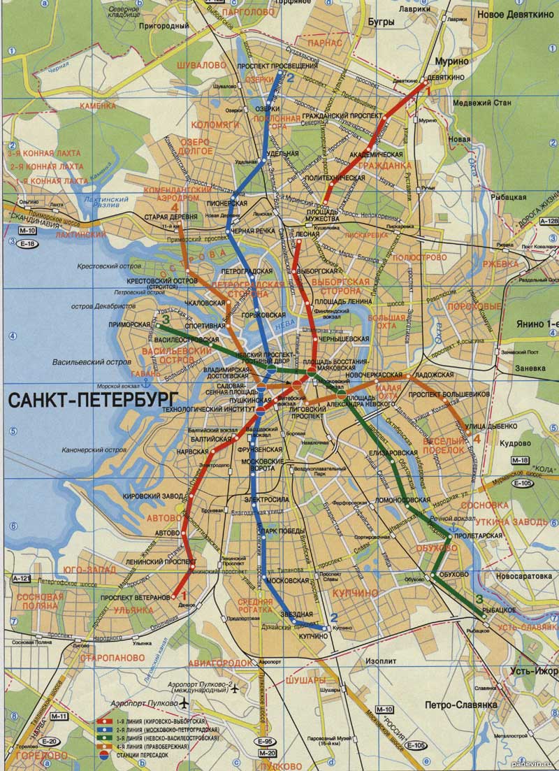 Карта метро г санкт петербурга - 84 фото