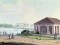 Вид от домика Петра I на Летний сад и Дворцовую набережную. 1820-е годы