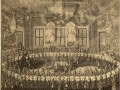 Свадьба Петра I и Катерины Алексеевны в 1712 году. Гравюра А. Ф. Зубова, 1712